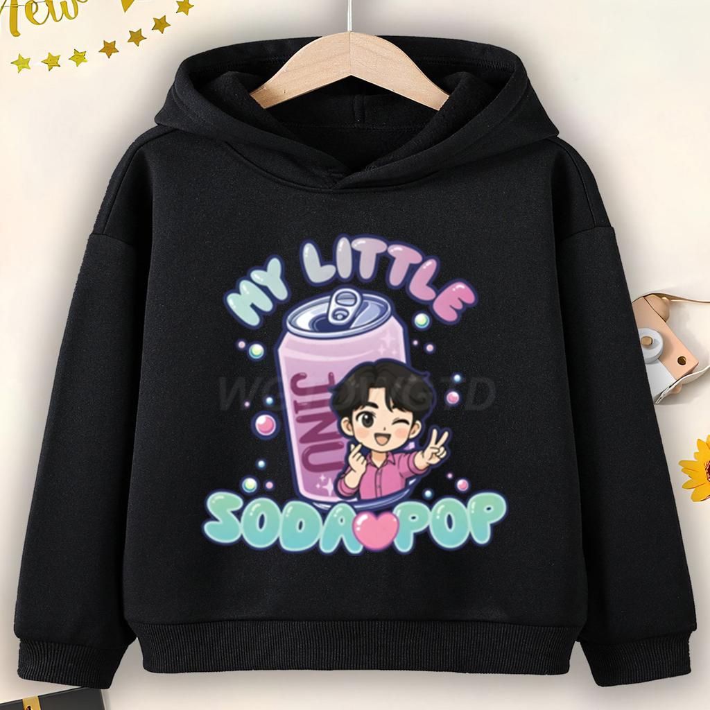 KPop Demon Hunters Soda Pop Graphic Hoodies Movie Fashion Casual Sweatshirt Harajuku Pullover Tops Children's Girl Hooded Sweatshirts