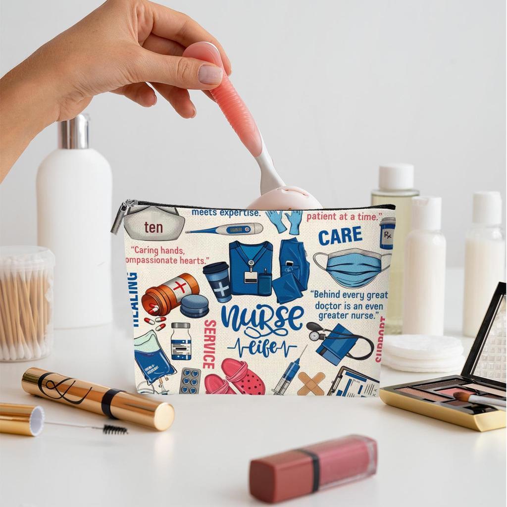 Vintage Cassette Makeup Bag with Retro Gentleman Hat Design - Makeup Brush Holder & Toiletries Storage Box