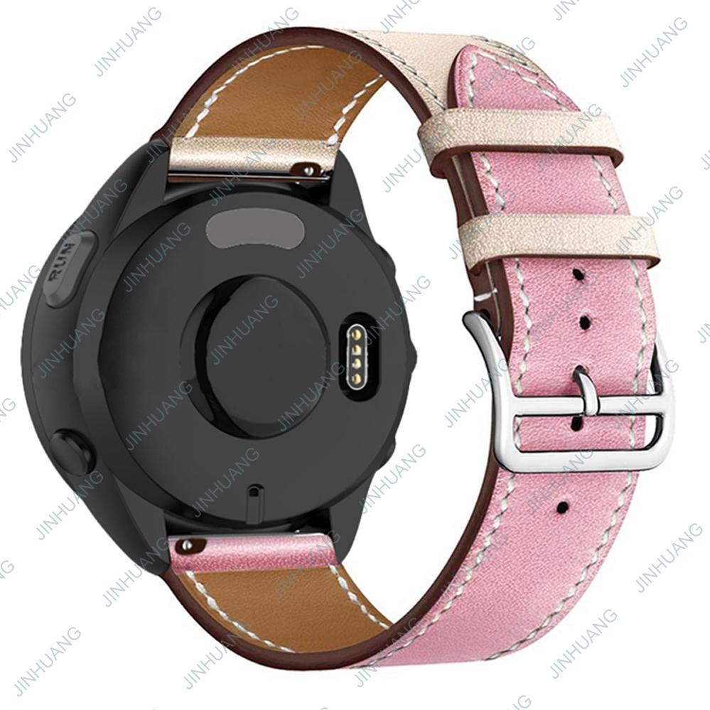 Leather Strap For GARMIN Venu 3 2 SQ2 2plus Luxury WatchBand For Active 6 5  Vivoactive 4 3 Vivomove 3 Paintings Bracelet