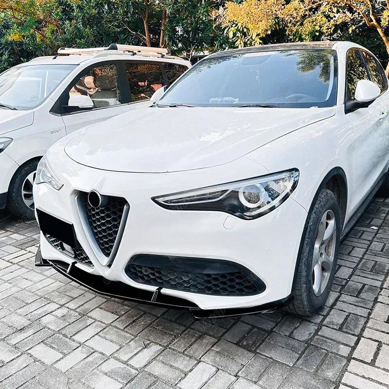 For Alfa Romeo Stelvio 2017 2018 2019 2020 2021 2022 2023 2024 Car Front Bumper Lip Splitter Front Blade Guard Protector Cover