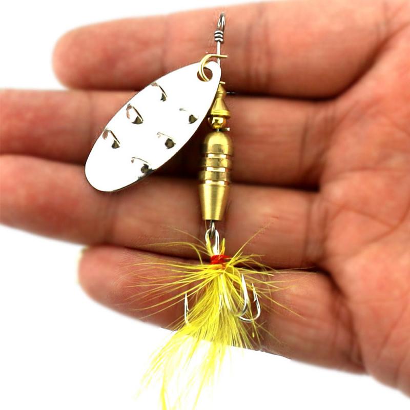 4GLightweight8CMMetal Sequin Feather Fish Hook10Packaged Lure Fishing Bait Fishing Gear Supplies