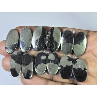 Natural Apache Gold Pyrite Matched Pair Oval Loose Gemstone 6Pair Lot 234Cts C-1336