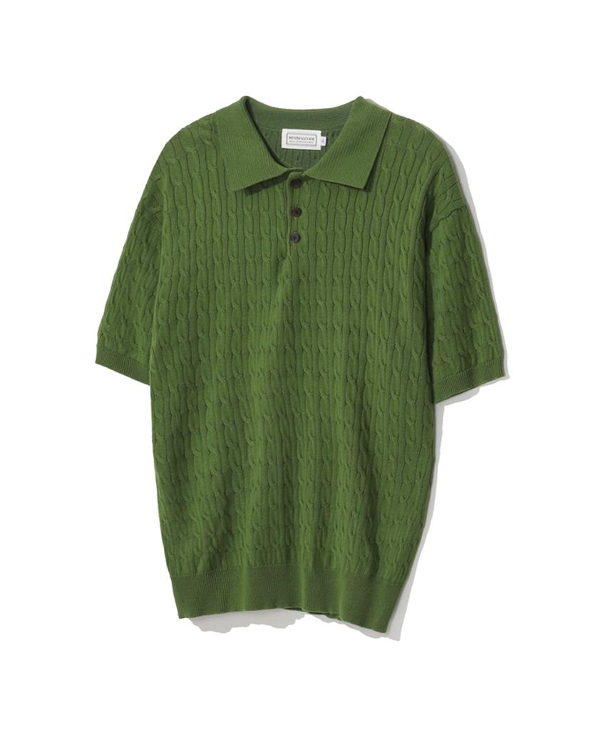 MINIMALCODE Cable Weave Collar Half Knit - 5 Colors