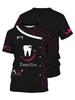 Fashion Men's T-Shirt 3D Print Short Sleeve T-Shirt Dentist Work Clothes Summer Casual Oversized T-Shirt Men's Dentist Clothing