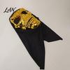Comfortable Breathable Skeleton Mask Halloween Skull Mask, with Mesh Eyes Design, Black Face Headscarf Mirror Texture for Adults Party Props