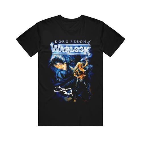 Винтажная черная унисекс футболка Doro Pesch Warlock с коротким рукавом S-234XL XXXXL