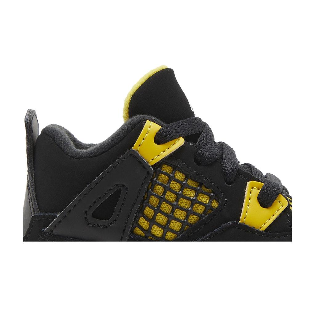 Air Jordan 4 Retro Toddler 'Thunder' 2023 (Unisex) Black / Tour Yellow Toddler Shoes BQ7670 017