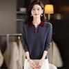 Women's High-End Knit Wool Lapel Sweater - Stylish Spring/Autumn Outerwear Versatile Top