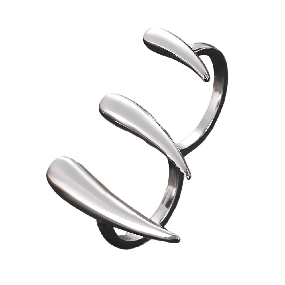 Scharfe Dornen Klauenförmiger Verbundener Ring Glänzendes Finish Unregelmäßige Geometrische Ringe Hip-Hop Stil