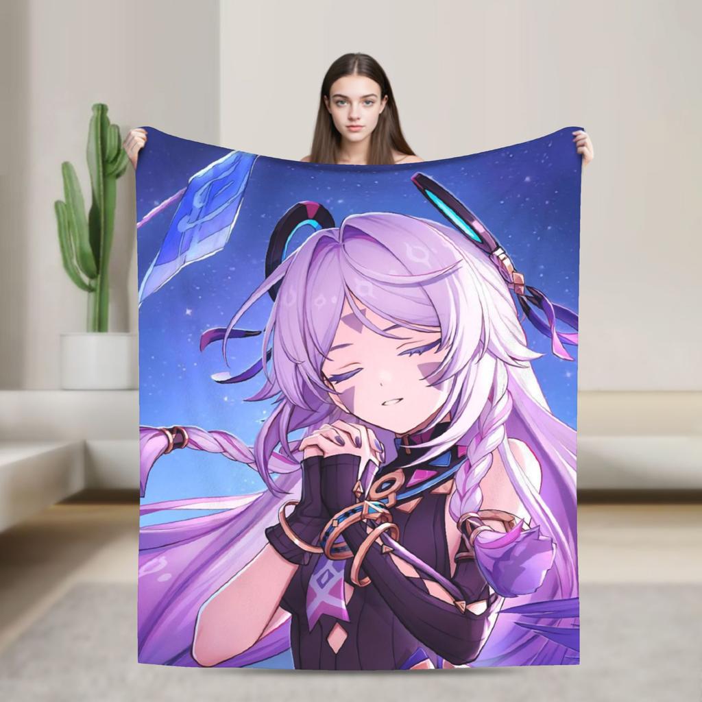Genshin Impact Durin Game Blankets Fleece All Season  Multi-function Super Soft Throw Blankets for Sofa Outdoor Bedspread
