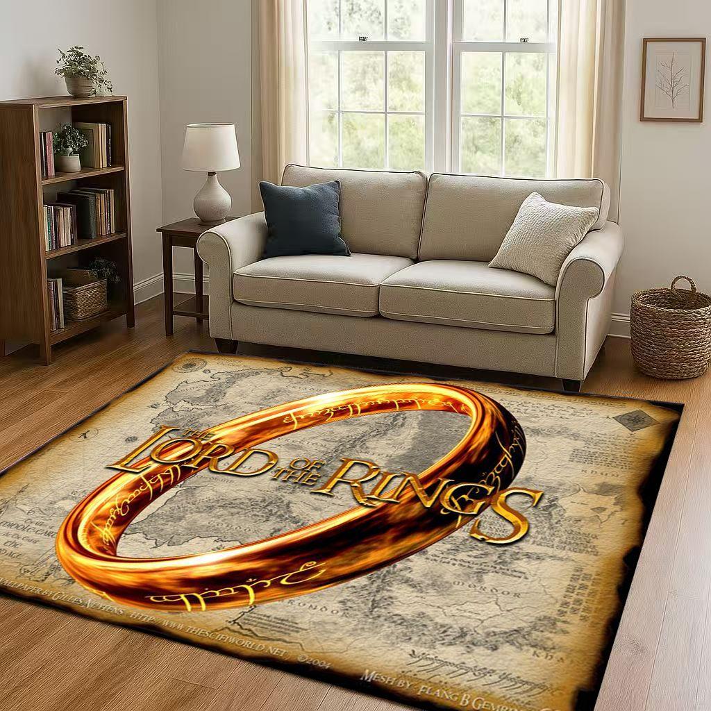 HD Classic L-Lord of The Rings H-Hobbit Gandalf Legolas Living Room Non-Slip Area Rug Soft Carpet for Bedroom Sofa,Home Doormat