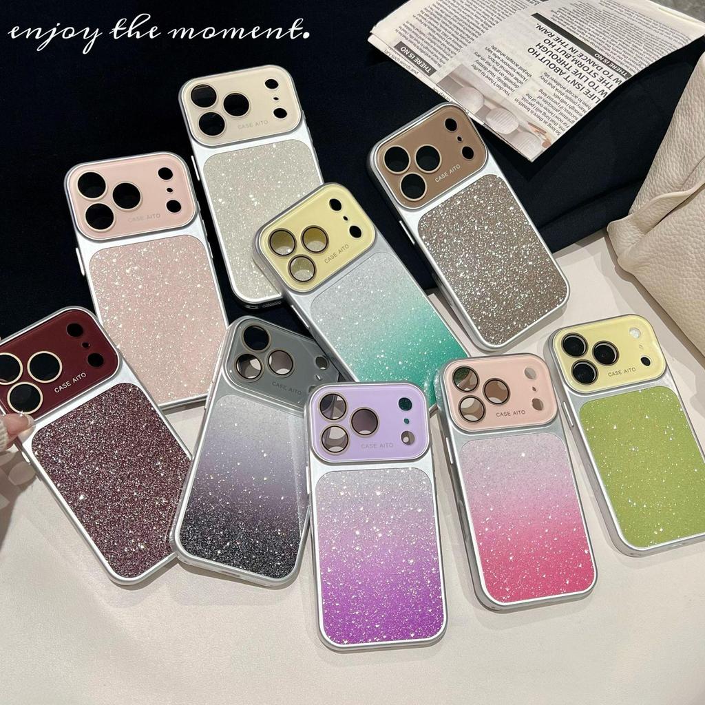 Glitter Gradient Full Coverage Case for iPhone 17 Pro Max and Apple 16, Compatible with 14/15 Models