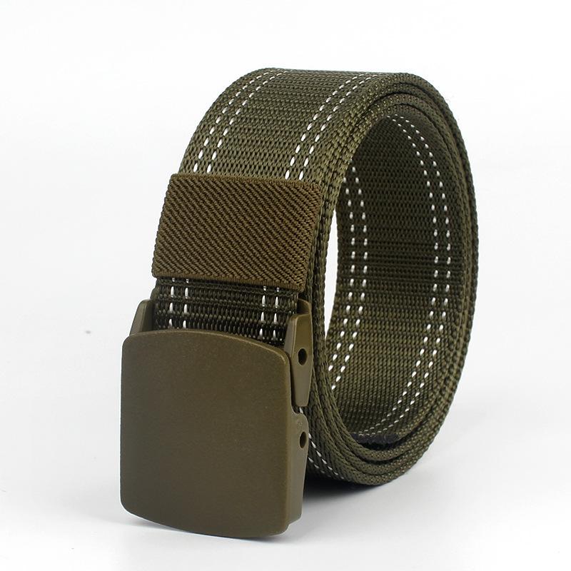 Nylonový taktický pás Pánský nekovový outdoorový sportovní pásek Studentské vojenské tréninkové plátno