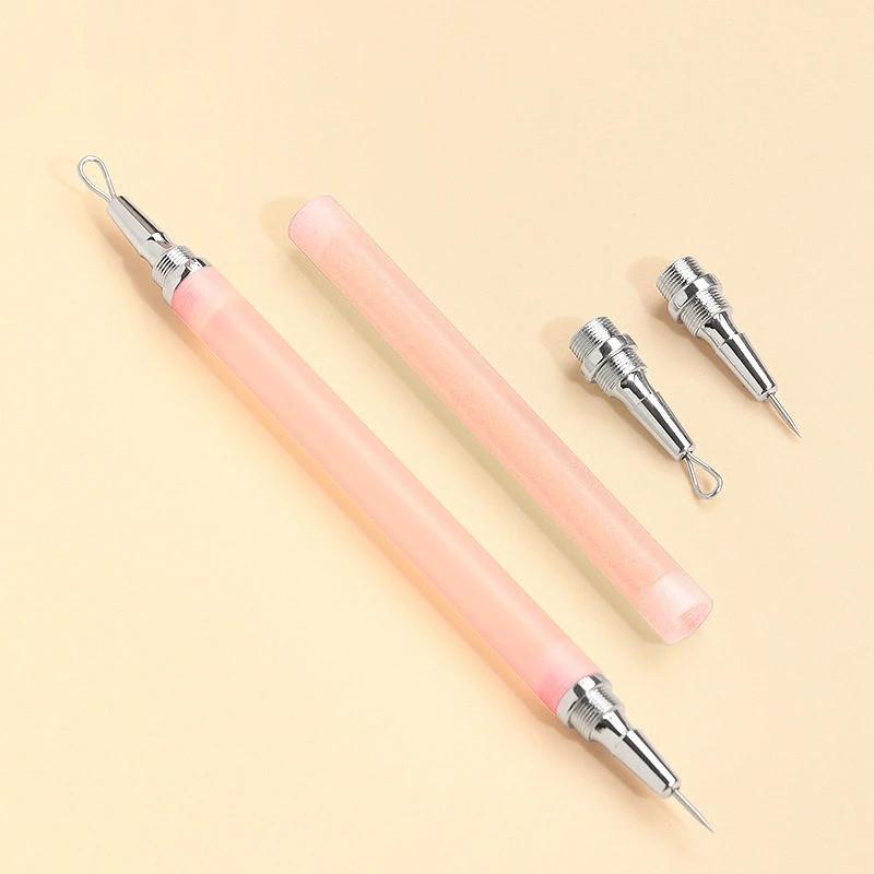 1Pcs Double Head Blackhead Remover Pimple Removal Needle Tool Professional Pore Cleaner for Skincare Beginners