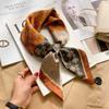Elegant Silk-Like Square Scarf Women Korean Style Print Neck Lightweight 70x70cm Nylon Fashion Accessory