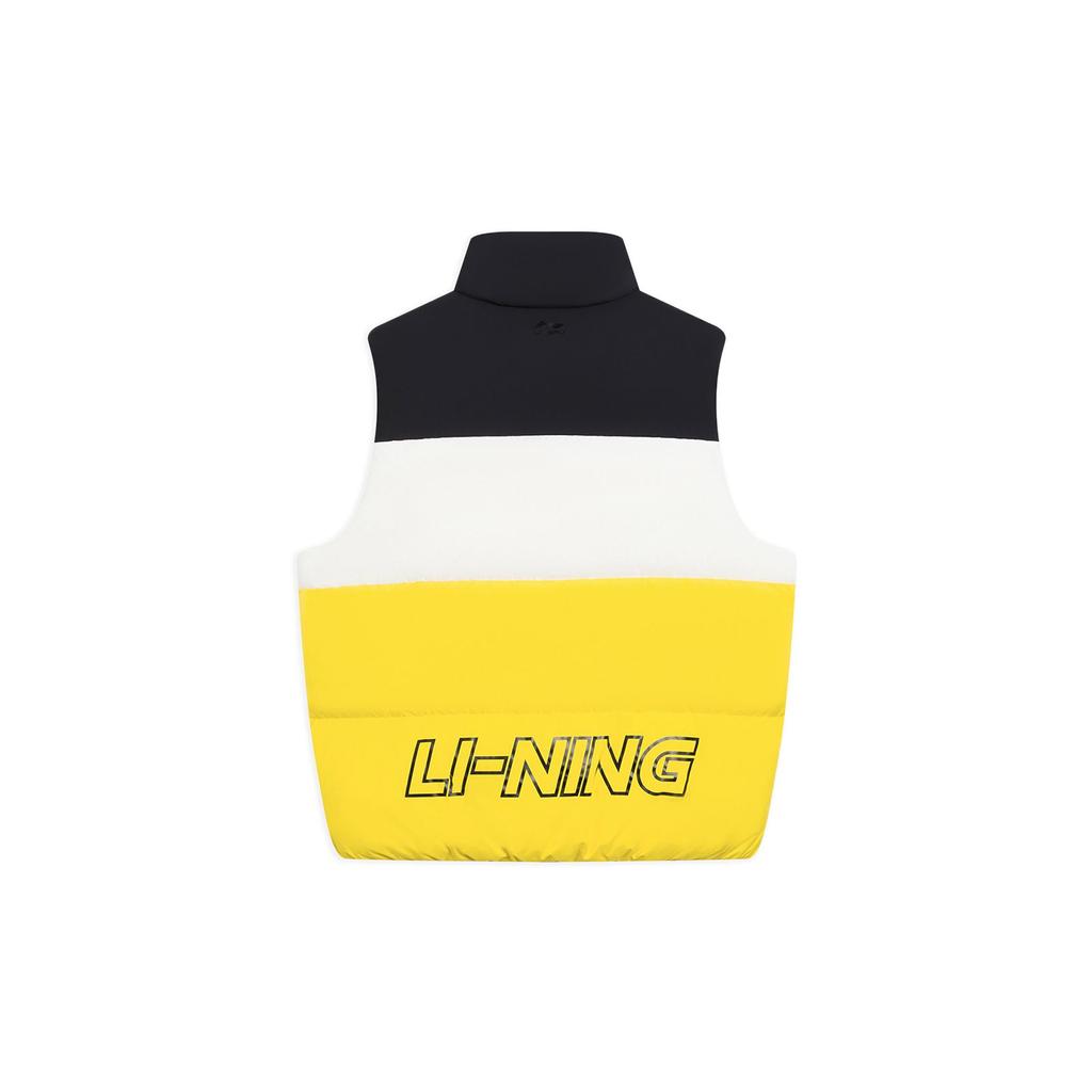 Li Ning Printed Stand Collar Zipper Warm Loose Vest Men Vests AMRS085-2