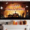 Halloween-Vorabend-Thema Kulisse Nachtburg Mond Kürbislichter Skelett-Familie Party-Fotokulisse Horror-Fotografie Hintergründe