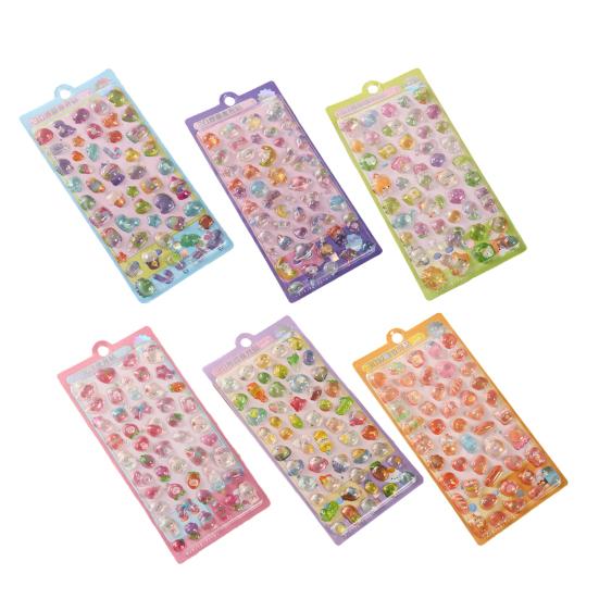 Cute 3D Puffy Stickers Kawaii Resin Animal Cartoon Sticker Tiny DIY Stickers for Scrapbooks Laptops Water Bottles