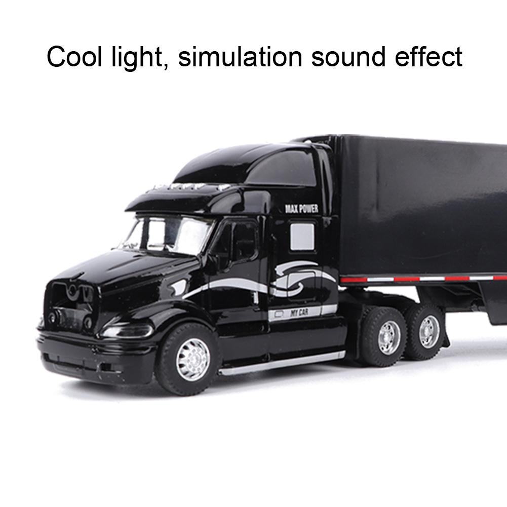 1:48 34.5CM Alloy Truck Model Simulation Light Sound Effect Pull Back Vehicles Toy