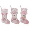 Christmas Stocking Present Bag Hanging Ornament Colorful Sequins Gift Bag Holiday Decoration for Fireplaces and Tree