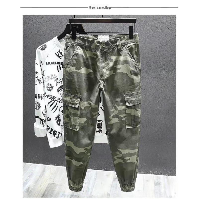 Men's Trendy Camouflage Nine-Point Overalls - 2023 Spring/Summer Korean Style
