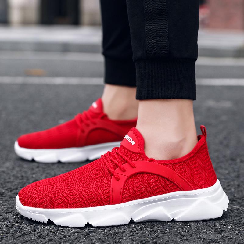 39-47 Large Simple Fashionable Breathable Solid Color Outdoor Sports Shoes Casual Shoes Men's Shoes Running Shoes