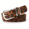 Plush Leopard Print Belt Y2K Waistband Fashion PU Leather Waist Belt  Beach