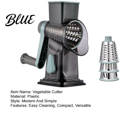 Kitchen Slicer Handheld Roller Vegetable Shredder Stainless Steel Blades Safe Food Processor Multi-Function Gadget for Julienne Cutting BPA-free Tool