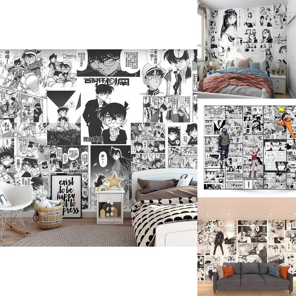 Japanese Popular Anime Self-adhesive Wall Stickers Wallpaper For Vibrant Room Decoration