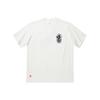 Camiseta de Manga Corta y Cuello Redondo de Corte Holgado de la Serie de Skateboarding Li Ning Tops Unisex Blanco Roto AHSU937-4