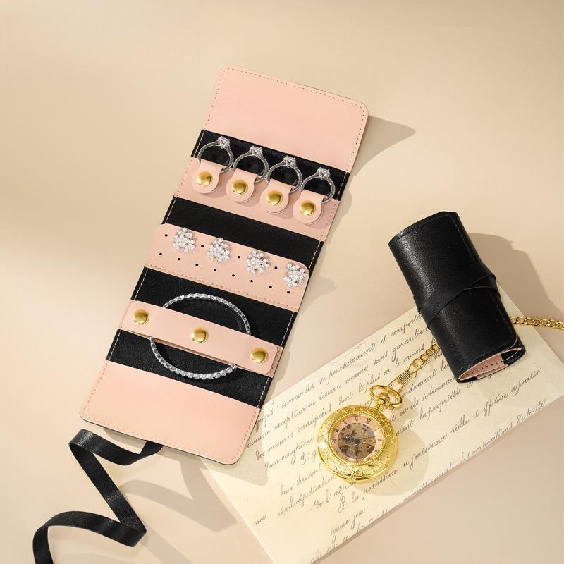 Multifunctional PU Leather Jewelry Storage Bag Portable Travel Pouch for Rings Earrings Bracelets