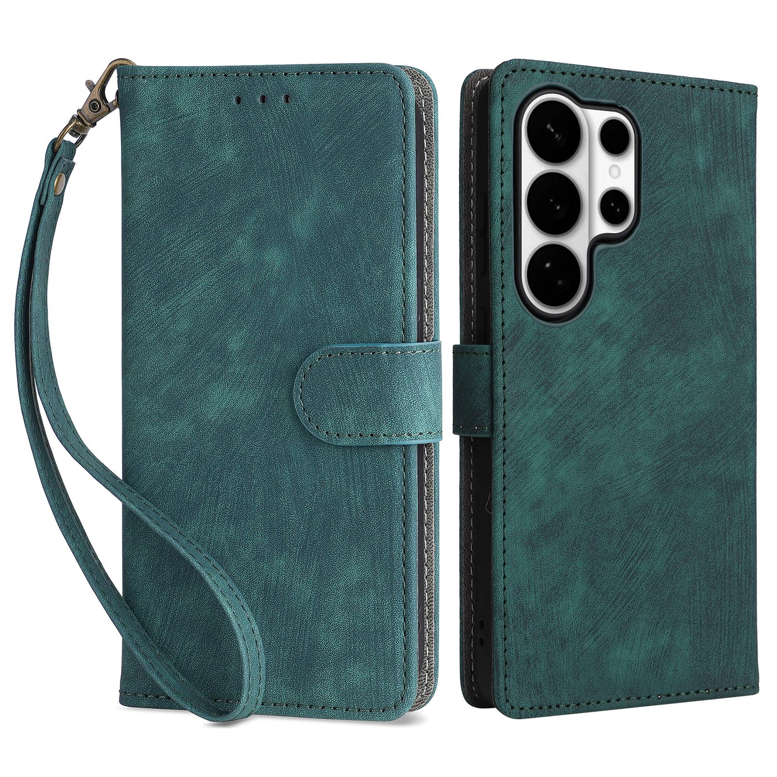 

For Samsung Galaxy S26 Ultra Case Wallet RFID Blocking PU Leather Phone Cover Stand with Strap