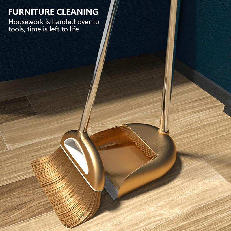Broom And Dustpan Set With Comb Shape Filter Long Handle Hair Sweepers Two-piece Household Broom Combination Cleaning
