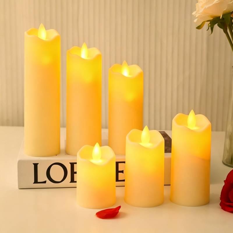 1/3/6Pcs Led Candles Flameless Flickering Light Flameless Candle For Christmas Wedding Decor Birthday Party Supplie