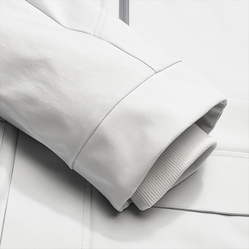 Fila Original Fashion Casual Sports Versatile Work Style Duck Down Warm Mid-Length Hooded Down Jacket Men Outerwear Cool-Stone-White F11M549902FWT