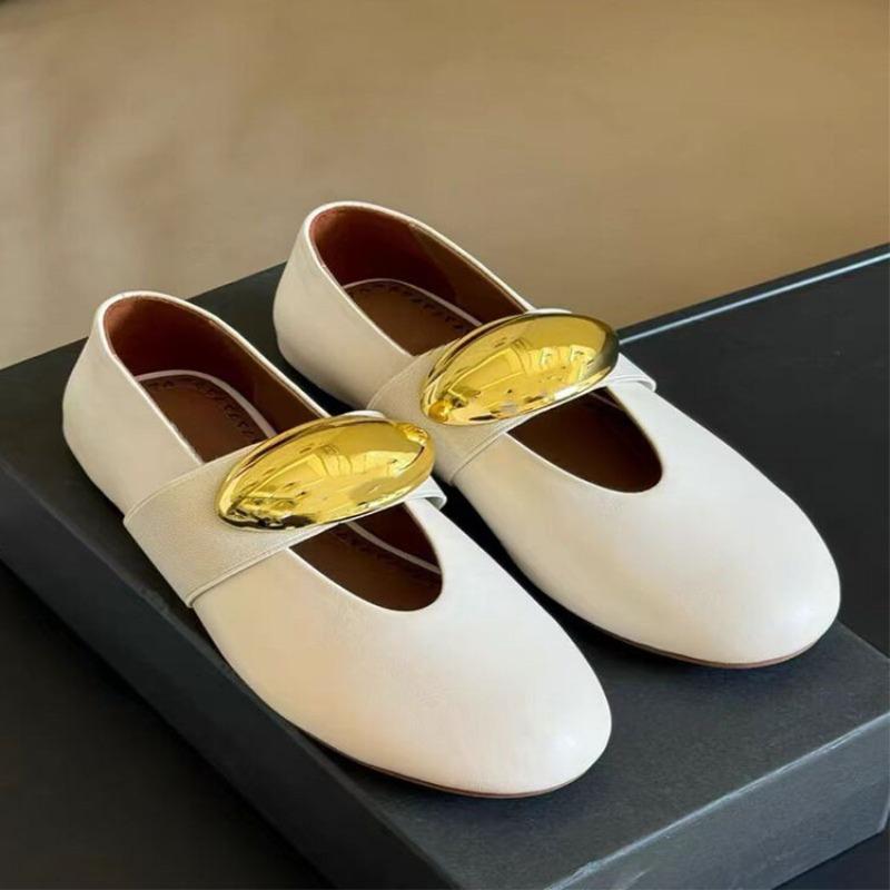 Fashion Spring Summer Flat Casual Single Shoes European American Comfortable Round Toe Mary Jane Ballet Shoe Shallow Mouth Mother Shoes