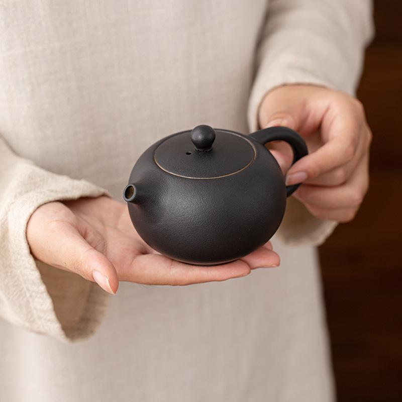Frosted Coarse Pottery Teapot for Making Tea Household New Chinese Kung Fu Tea Set Tea Set with Filter Ceramic Single Pot for One Person