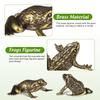 Solid Brass Brass Toad Figurine Retro Style Tea Pet Ornament Golden Toad Statue  Desktop Decoration