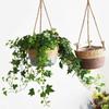 Handwoven Straw Hanging Basket Decorative Macrame Plant Storage Basket Practical Flower Pot  Garden