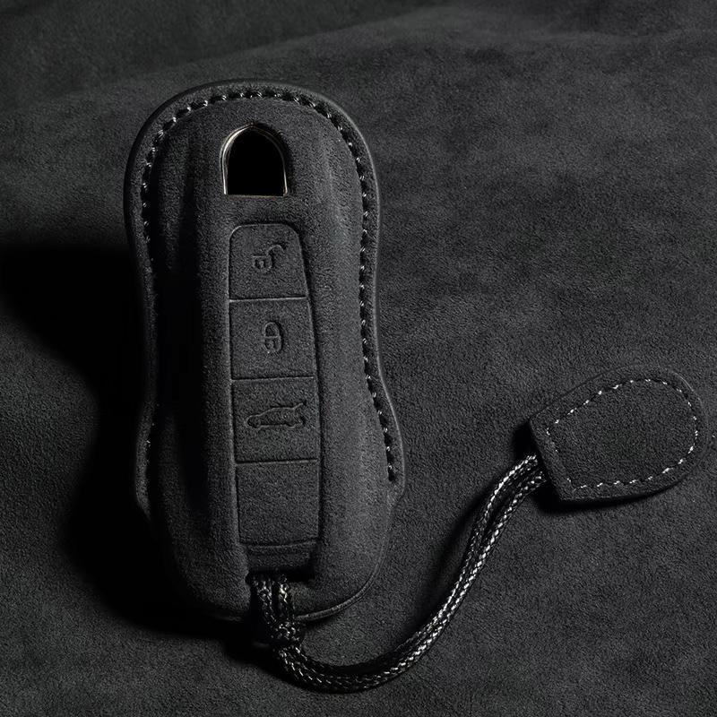 Für Porsche Panamera Cayenne 971 911 9YA Macan Boxster Keyless Protector Autoschlüsselhülle Lederabdeckung Schale Autozubehör