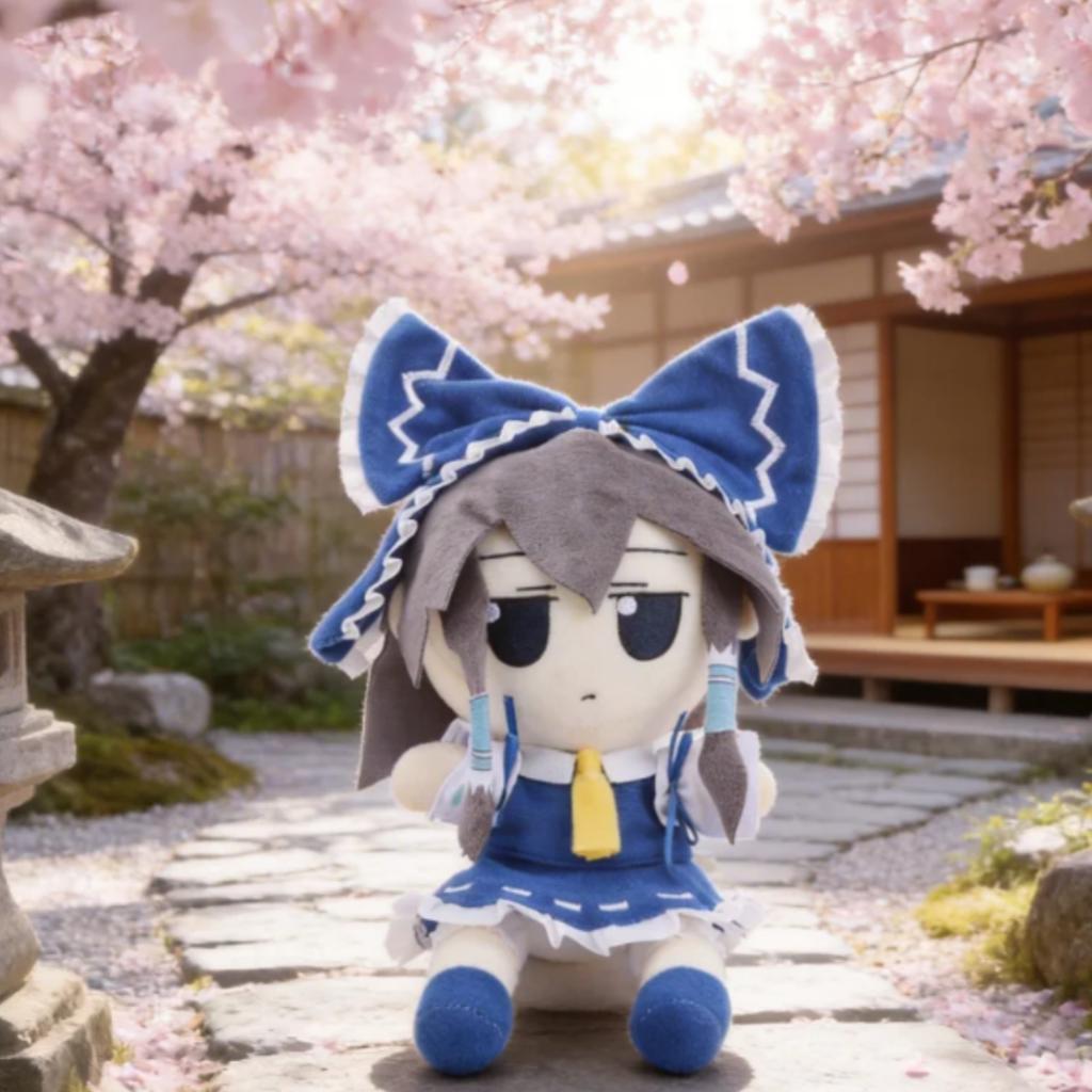 Lovely Plush In Stock fumo×fumo TouHou Project Reimu Stuffed Doll Hakurei Reimu Kawaii Gift Kid Birthday Xmas Gifts Home Decor