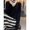 Korean Style V-Neck Wool Sweater: Women's Loose-Fit Autumn/Winter Cashmere Pullover