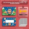 Cartoon Weihnachtskratzkarten zum Beschriften Kinder Weihnachtsbelohnungskarten Weihnachtsfeier