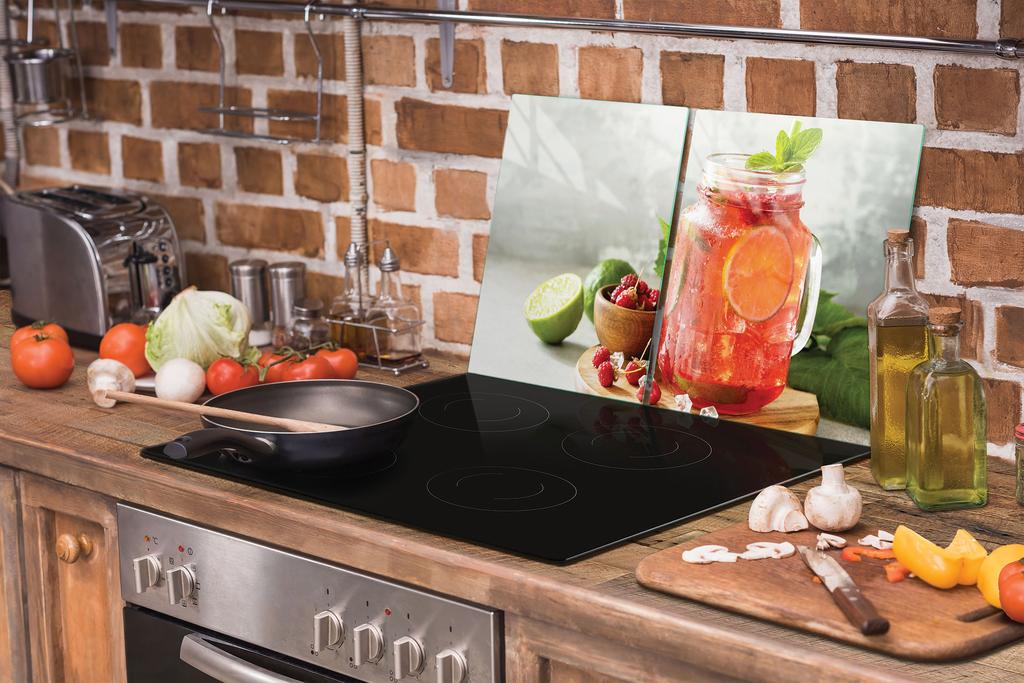 SZKLANA PŁYTA OCHRONNA NA KUCHENKĘ 90x52 DRINK