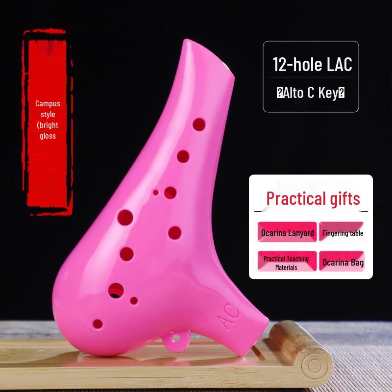 12-Hole Alto AC Ocarina: Stylish Beginner Instrument for Students