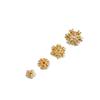 14K Gold-Plated Zirconia Flower Spacer Bead Cap for DIY Jewelry Accessory.