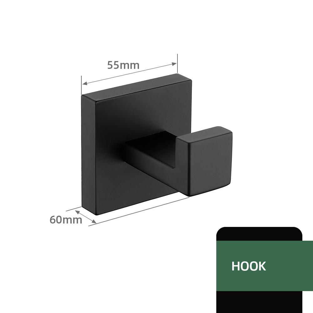 

Матовый черный набор фурнитуры для ванной комнаты Комплект Аксессуары Настенная полка Держатель для полотенец Стойка Рейлинг Вешалка для халата Держатель для туалетной щетки Держатель для рулонной бумаги Мыльница