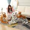 Lifelike Tiger Plush Toys Soft Wild Animals Simulation White Brown Tiger Doll Children Kids Birthday Gift