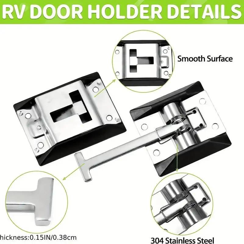 Metal T-Style Entry Door Catch Holder For RV Camper Trailer Supplies Stainless Steel 304
