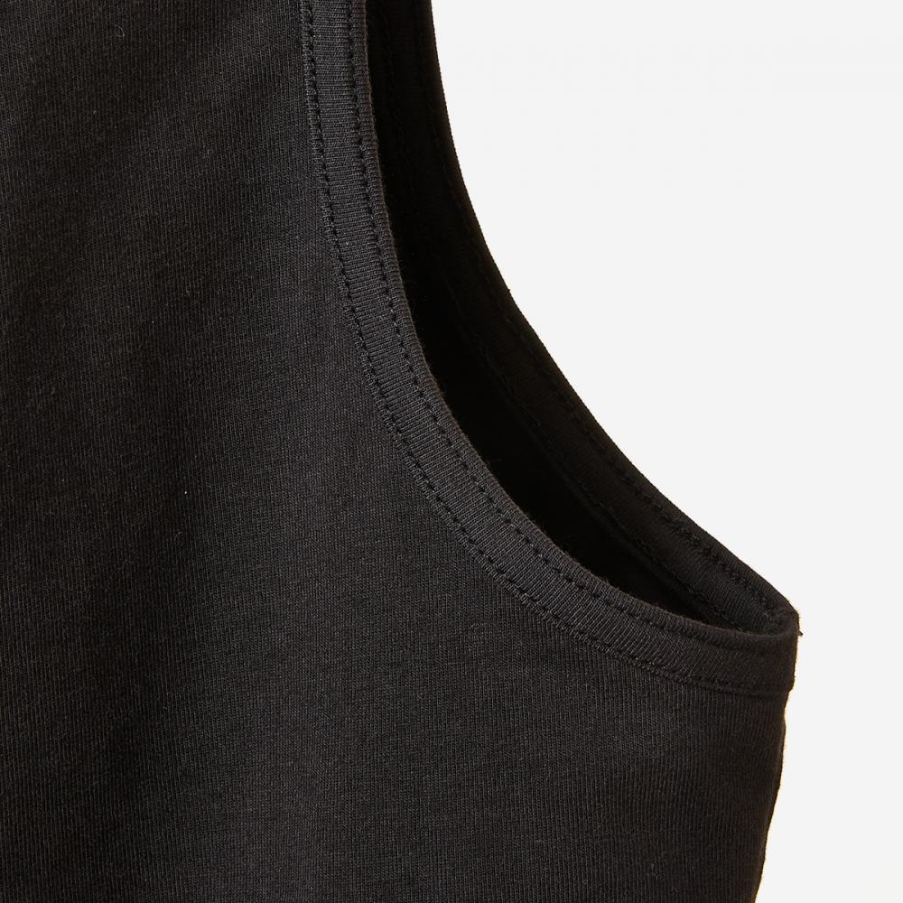 Vans Small Staple Fitted Crop Tank Top Vn000hgeblk Black